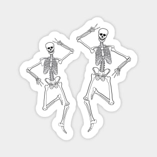 Dancing skeletons, funny skull design Sticker